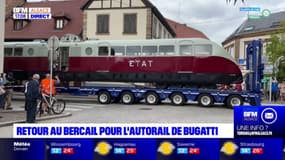 L'autorail de Bugati a quitté Mulhouse pour être déplacé à Molsheim