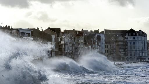 Image d'illustration de la tempête Eleanor à Wimereux, dans le Nord, le 3 janvier 2018.