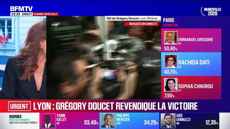 Municipales 2026 à Lyon: Grégory Doucet revendique sa victoire face à Jean-Michel Aulas