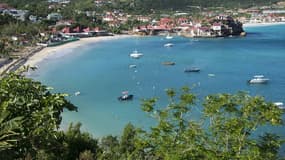 L'île de Saint-Barthélémy dans les Antilles françaises.