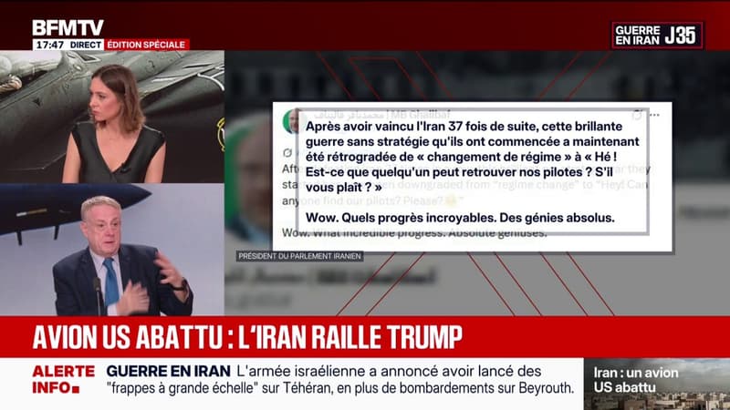 Avion américain abattu: “Quels progrès incroyables. Des génies absolus”, se moque Mohammad Bagher Ghalibaf, président du Parlement iranien