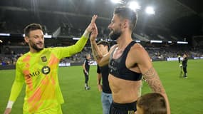 Hugo Lloris et Olivier Giroud avec le Los Angeles FC le 21 août 2024 