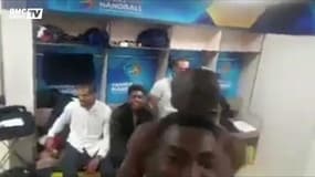 Handball - La joie de Bleus dans le vestiaire après la victoire au Mondial
