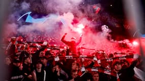 Les supporteurs du PSV lors du match Dortmund-Eindhoven (2-0, Ligue des champions), le 13 mars 2024