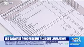 Les salaires progressent plus que l'inflation