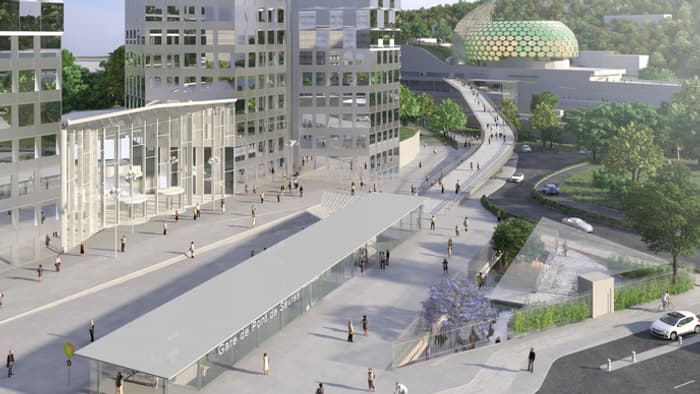 La future gare du Pont de Sèvres. La future gare du Pont de Sèvres.