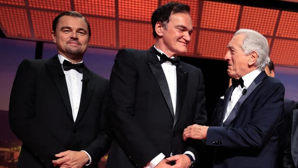 Leonardo DiCaprio, Quentin Tarantino et Robert De Niro à la cérémonie d'ouverture du festival de Cannes, le 13 mai 2025.