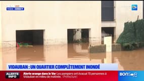 Var: à Vidauban, un quartier totalement inondé