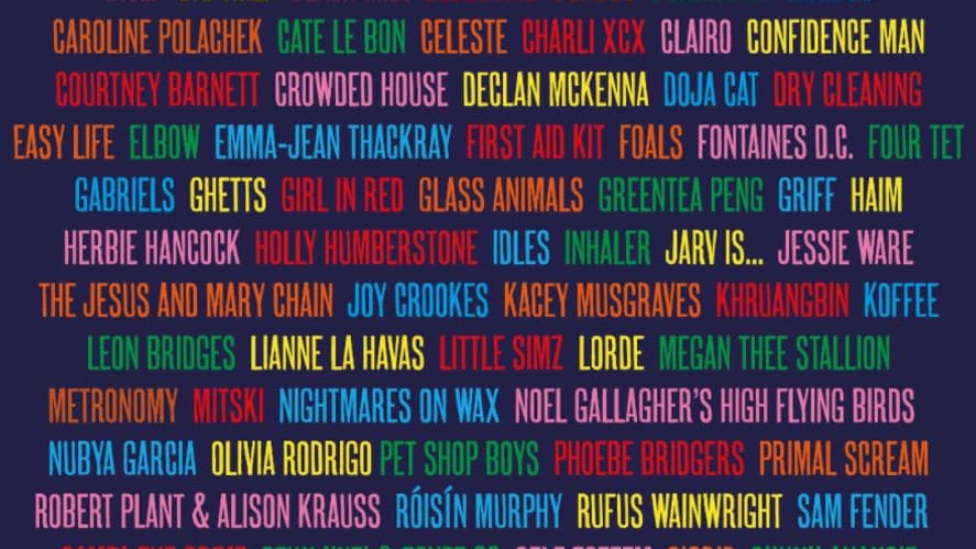 La programmation du festival Glastonbury en juin prochain.