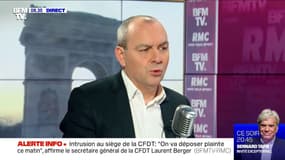 Laurent Berger sur l'intrusion au siège de la CFDT: "C'est de l'intimidation"