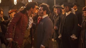 Les acteurs Josh Gad et  Luke Evans dans la nouvelle adaptation de La Belle et la Bête.