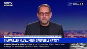 Travailler jusqu'à 12 jours consécutifs légalement: "Ce qui est certain, c'est qu'il va falloir travailler plus" en France, explique Jean-Philippe Cartier, entrepreneur