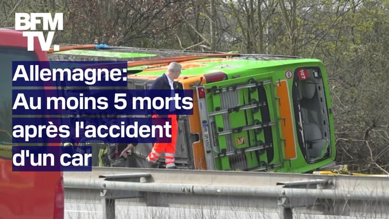 Allemagne: au moins cinq personnes sont mortes dans l'accident d'un car sur une autoroute