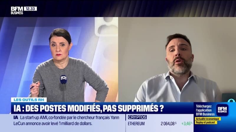 IA : des postes modifiés, pas supprimés ? "On est à l’heure du collaborateur augmenté"