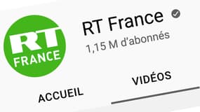 Capture d'écran de la chaîne YouTube de RT France