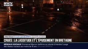 À Quimperlé dans le Finistère, la rivière la Laïta continue sa décrue