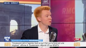 Adrien Quatennens, de la France Insoumise: "Il y a un lien entre l'espérance de vie et le départ à la retraite.On travaille moins longtemps, donc on vit plus longtemps."