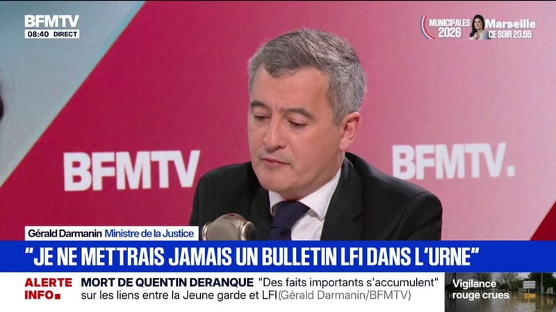 Gérald Darmanin se dit "inquiet de la violence politique qui touche notre pays"