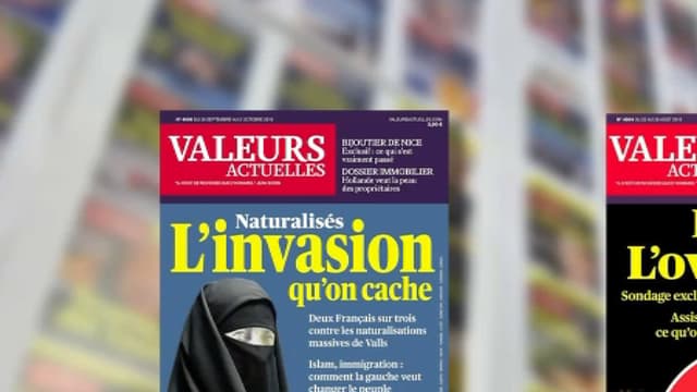 Deux exemples de unes de "Valeurs actuelles".