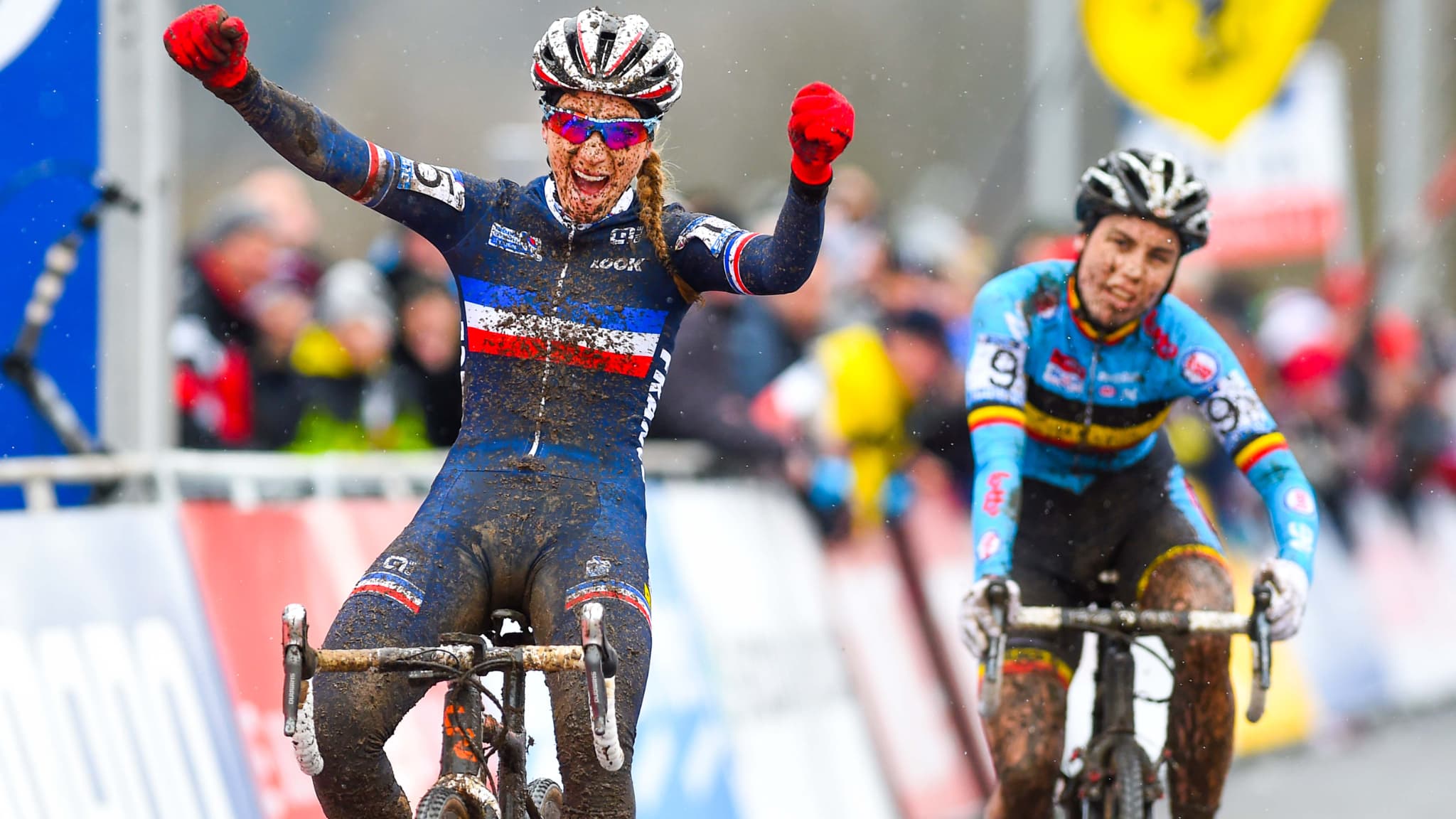 Pauline Ferrand-Prévot, championne du monde de cyclo-cross à Tabor en 2015