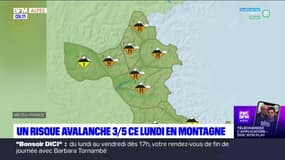 Avalanche: un risque de 3 sur 5 ce lundi dans les Alpes-du-Sud