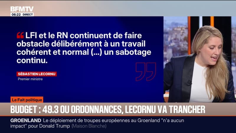 Le Fait politique - Vote du budget: Sébastien Lecornu va devoir trancher entre la tentation du 49.3 ou le recours aux ordonnances