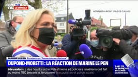 Marine Le Pen à propos d'Eric Dupond-Moretti: "J'ai vu beaucoup de forts en gueule venir ici et repartir humiliés par l'expérience"