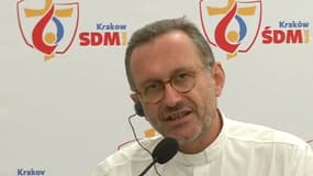 Monseigneur Olivier Ribadeau-Dumas, de la conférence des évêques de France, à Cracovie en Pologne le 26 juillet 2016.