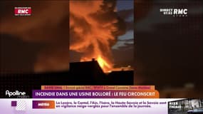 Incendie dans une usine Bolloré: le feu est circonscrit 