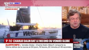 "C'est un moment qu'on n'oublie pas": Marc Thiercelin, skipper et ancien podium du Vendée Globe, revient sur son arrivée au Sables-d'Olonne