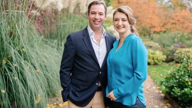 Le Couple héritier du Luxembourg, le prince Guillaume, et son épouse Stéphanie