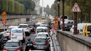 Les embouteillages à Paris (illustration).