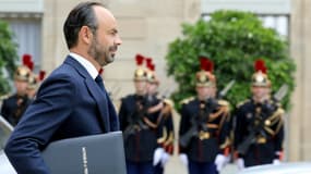 Edouard Philippe quittant le palais de l'Elysée le 11 octobre 2017.