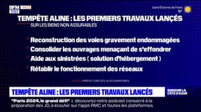 Tempête Aline: la préfecture autorise le lancement des travaux sur les biens non-assurables