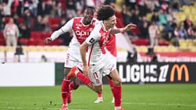 Maghnes Akliouche auteur d'un but magnifique sur un ciseau lors de Monaco-Rennes, 25 janvier 2025