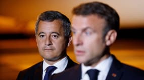 Gérald Darmanin et Emmanuel Macron le 24 juillet 2023 à Noumea