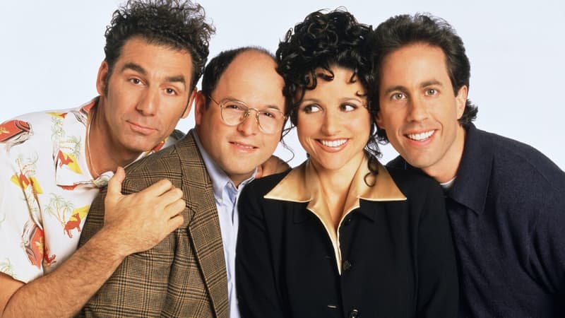 Michael Richards, Jason Alexander, Julia Louis-Dreyfus et Jerry Seinfeld, les héros de la série "Seinfeld"