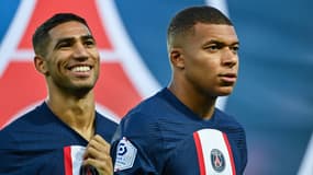Achraf Hakimi et Kylian Mbappé