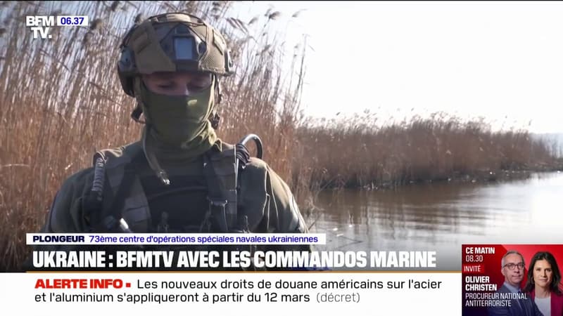 Ukraine: BFMTV avec les commandos marine qui protègent les côtes du pays contre l'armée russe