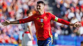 Alvaro Morata avec l'Espagne face à la Croatie lors de l'Euro, le 15 juin 2024