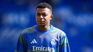 L'attaquant du Real Madrid Kylian Mbappé le 13 septembre 2025 avant le match de Liga contre la Real Sociedad