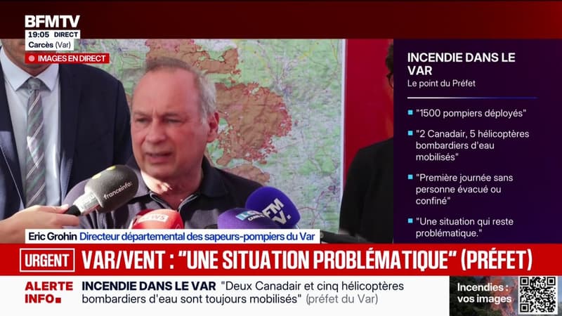 Incendie dans le Var: "On se méfie toujours du vent", détaille les autorités