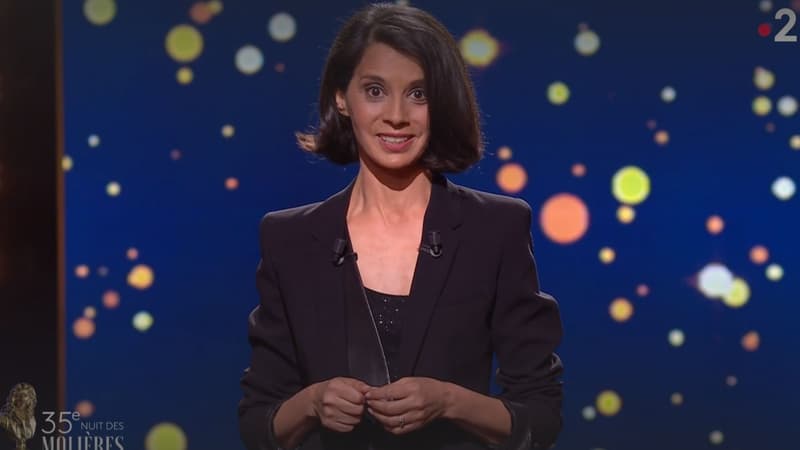Sophia Aram sur la scène des Molières 2024, le 6 mai