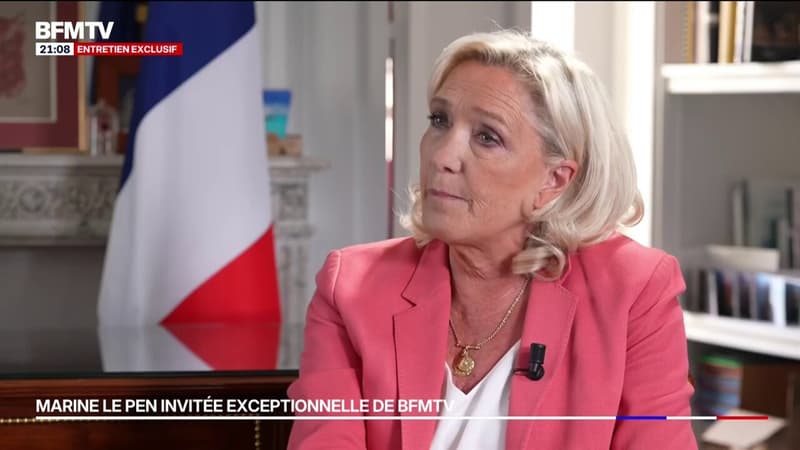 Marine Le Pen: "Dans les propos de Jean-Luc Mélenchon, il y a une forme de légitimation de la violence"