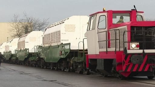 Train transportant des déchets nucléaires. (image d'illustration)