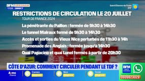 Tour de France sur la Côte d'Azur: des difficultés de circulation à prévoir