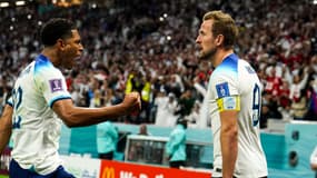 Jude Bellingham et Harry Kane lors de la Coupe du monde 2022