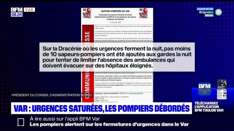"Des répercussions majeures": les pompiers alertent sur les fermetures d'urgences dans le Var