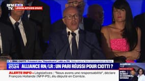 Législatives: réélu, Éric Ciotti dénonce "un coup d'État institutionnel et politique"