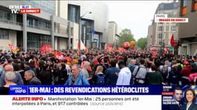 Manifestation du 1er mai: "On se bat plus pour conserver nos droits que pour en acquérir des nouveaux", estime Éric, adhérent à la CGT